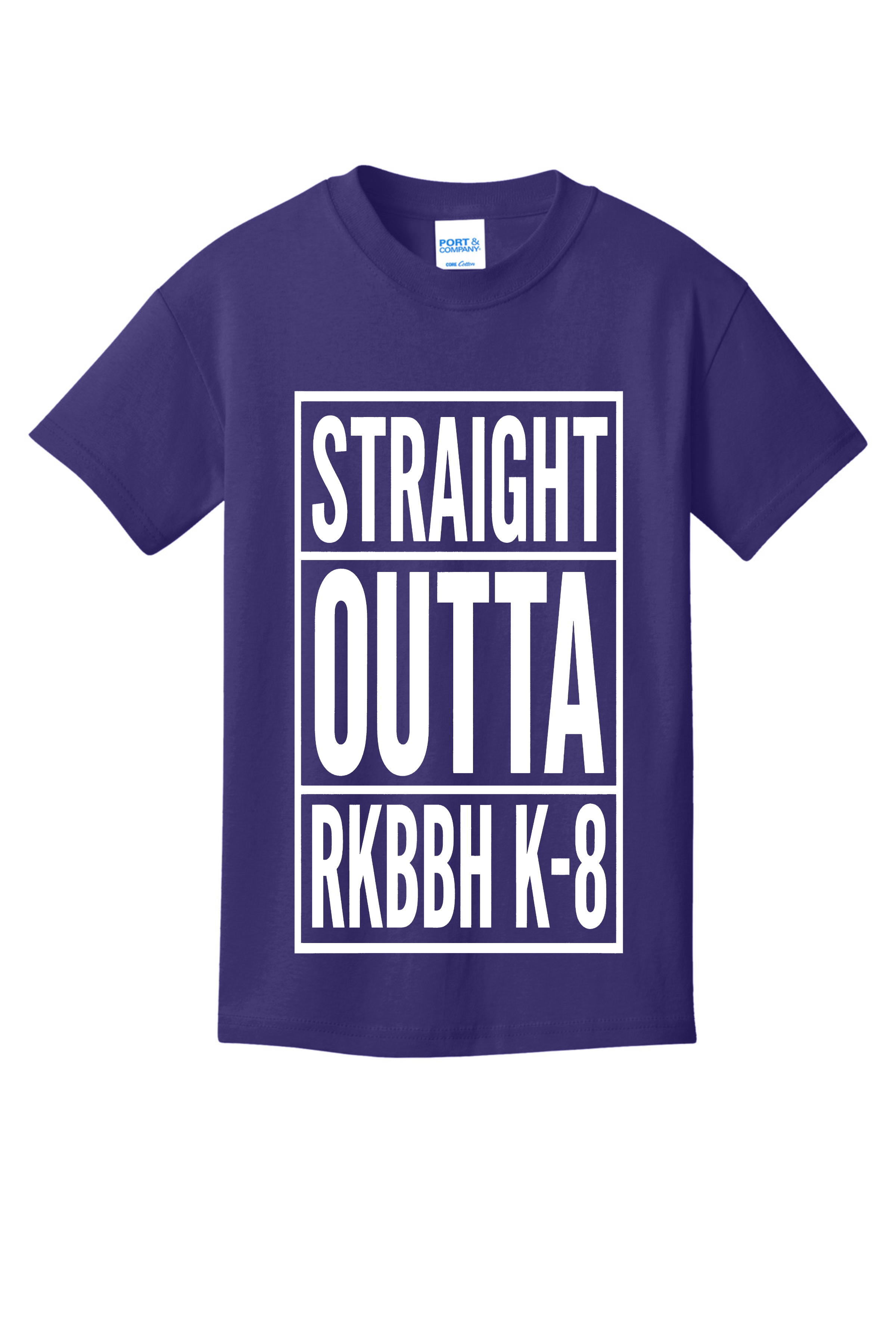 Ruth K. Broad Bay Harbor - STRAIGHT OUTTA RKBBH K-8 - Youth Core Cotton Tee
